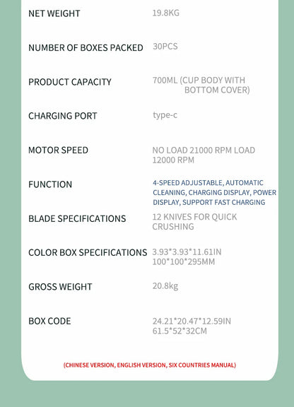 BlendMax Pro 700 Portable Blender